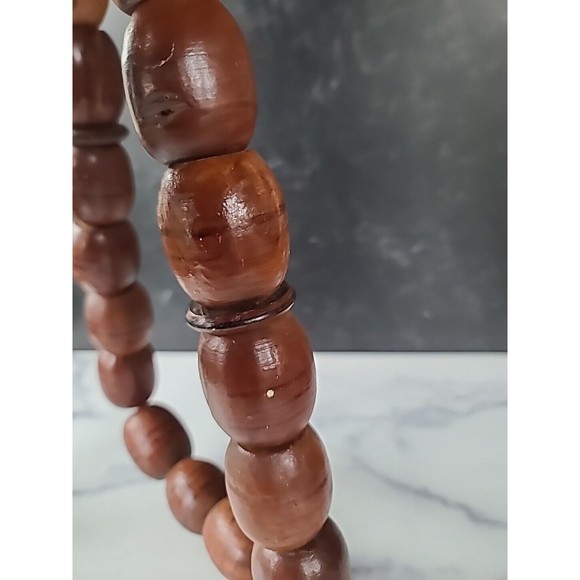Vintage 36 Large Beaded Wooden Mala - Picture 7 of 10